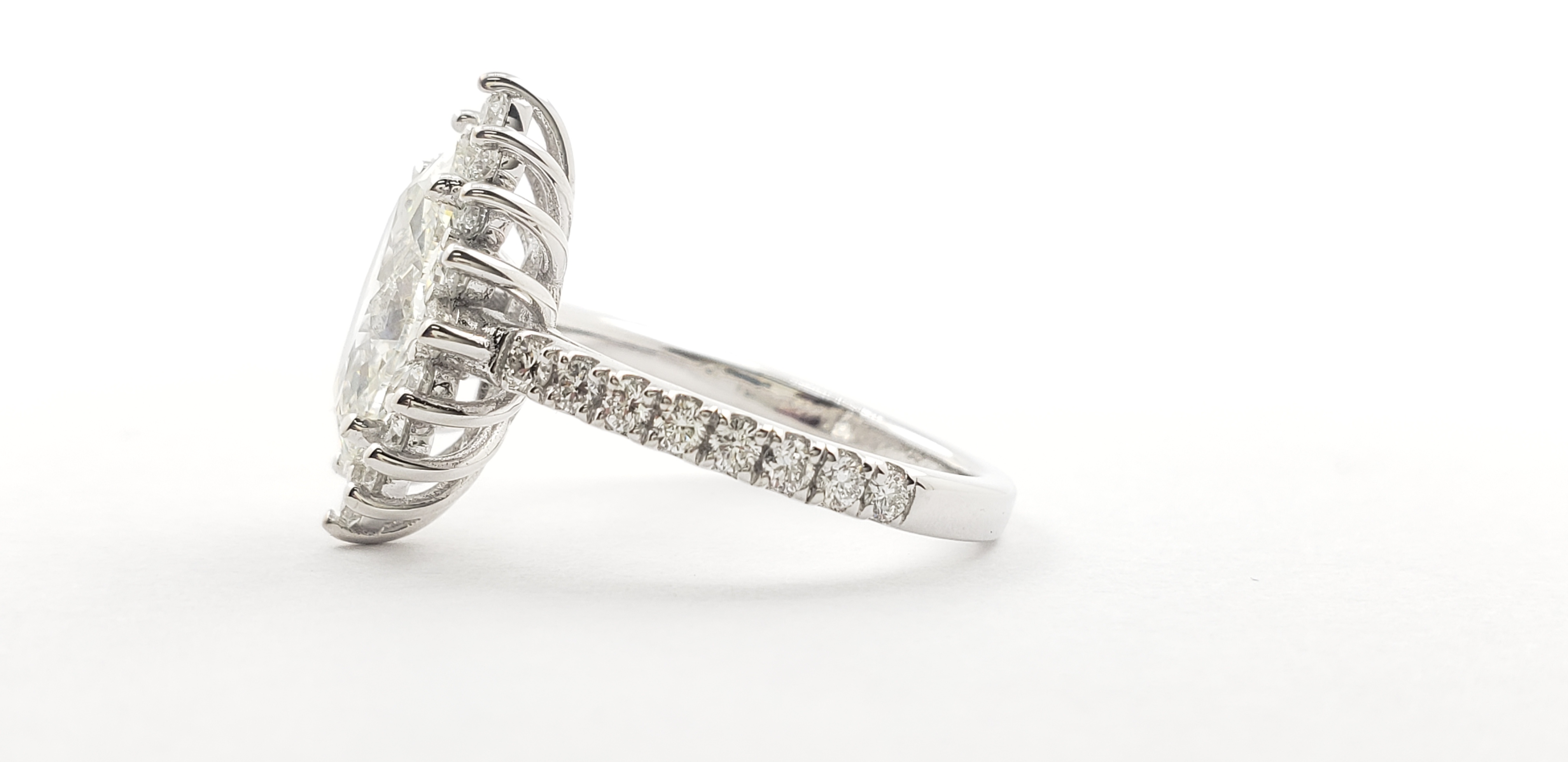 Marquise Shape Diamond Halo Ring